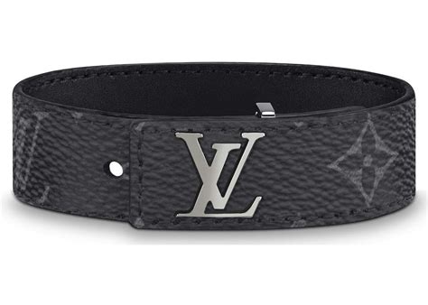 louis vuitton lv slim bracelet monogram eclipse black|louis vuitton lv bracelet.